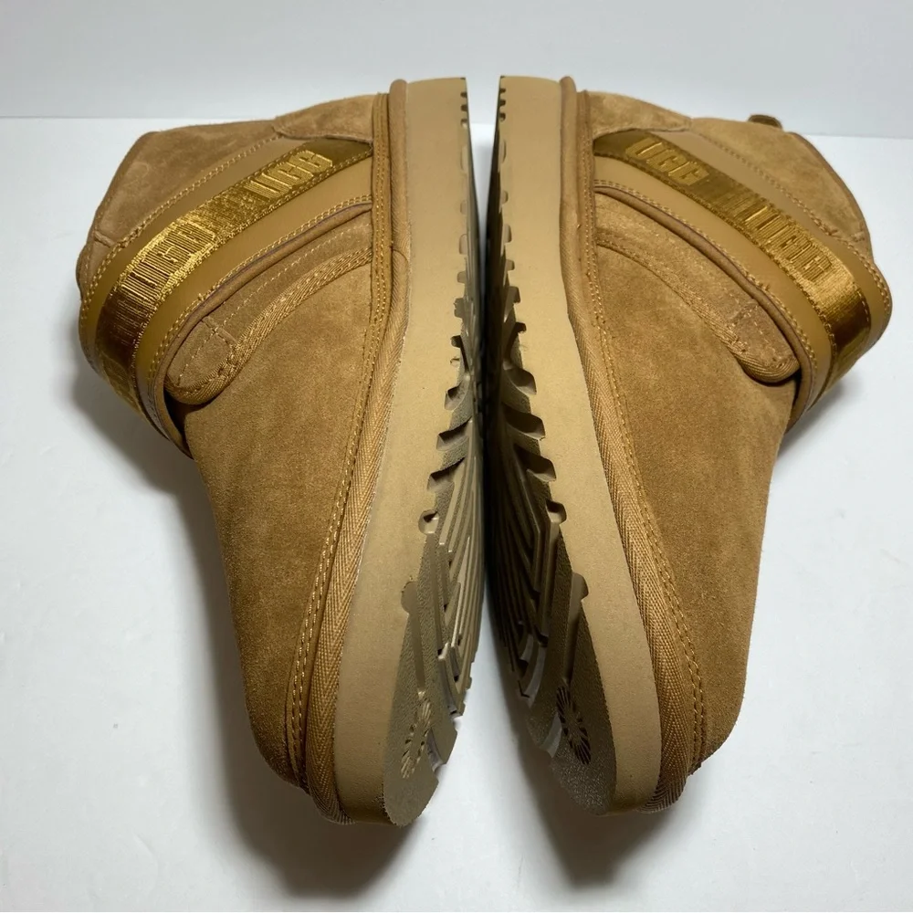 COPY - UGG Men's Neumel Snapback Suede Boot Sheepskin Lined 'Chestnut' Size 13